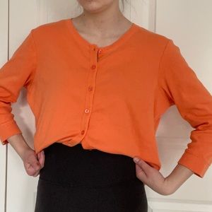 Rafaella | Orange Cardigan | Size XL